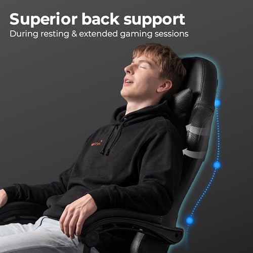 Ergonomic High-Back Gaming Desk Chair with Footrest & Lumbar Support