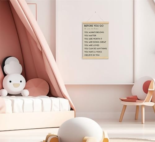 Positive Affirmations Wall Art 12x16 Inspirational Wooden Poster for Classroom and Office