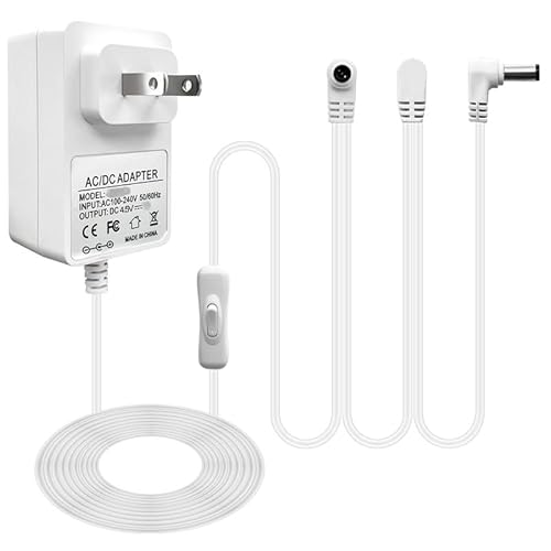 Sigely 4.5V Power Adapter Replacement for Lemax Lighted Village Accessory 74254 94563 94565 for Christmas Halloween Village Lights Micro Lighting Building Decor (3 Output, with 303 Switch)