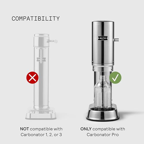 Glass Carbonation Bottle for Carbonator Pro, 800ml Dishwasher Safe