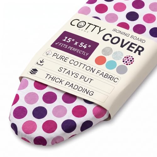 Extra Thick Ironing Board Cover 15x54 - Heat Reflective Padded Cotton