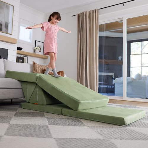 Modular Foam Kids Play Couch - Convertible & Washable Playroom Sofa
