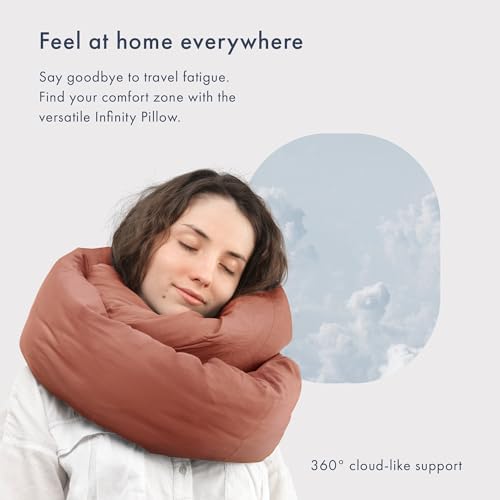 Infinity Travel Pillow - Soft Neck Support Scarf in Terracotta