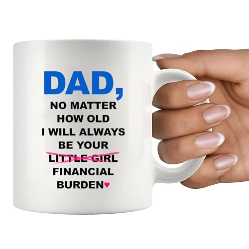 Panvola Dad Mug - No Matter How Old I Will Always Be Your Financial Burden | White