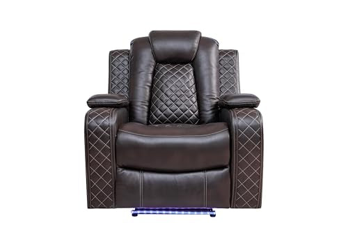 3-Piece Power Reclining Sofa Set with LED Lighting, Bluetooth & USB Charging