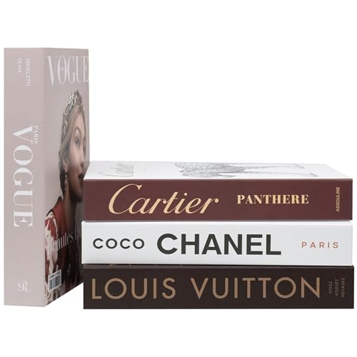Aesthetic Faux Book Set of 4 - Modern Decorative Books for Coffee Table Decor