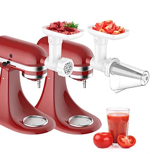 2-in-1 Food Grinder and Vegetable Strainer Attachment for Stand Mixers