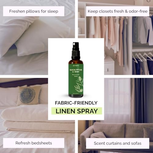 Eucalyptus and Mint Room and Linen Spray 100ml Natural Aromatherapy Mist