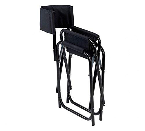 Tall Directors Chair with Padded Armrests and Carry Bag, 31-Inch Seat