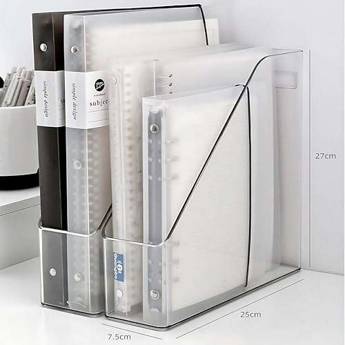 Clear Acrylic Vertical Magazine File Holders - 2-Pack Desk Organizer