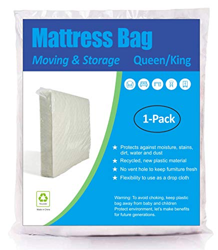 ComfortHome Queen & King Mattress Bag for Moving and Storage - Plastic Cover