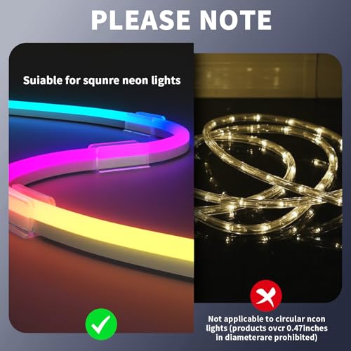 30pcs Adhesive Neon LED Strip Light Mounting Clips for 12mm Flat Strips