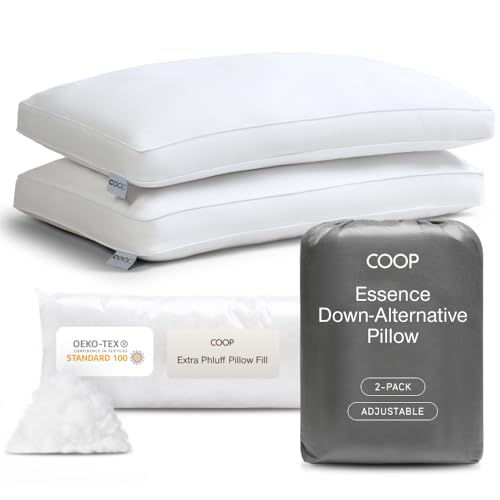 Adjustable Queen Size Down Alternative Pillows - Set of 2