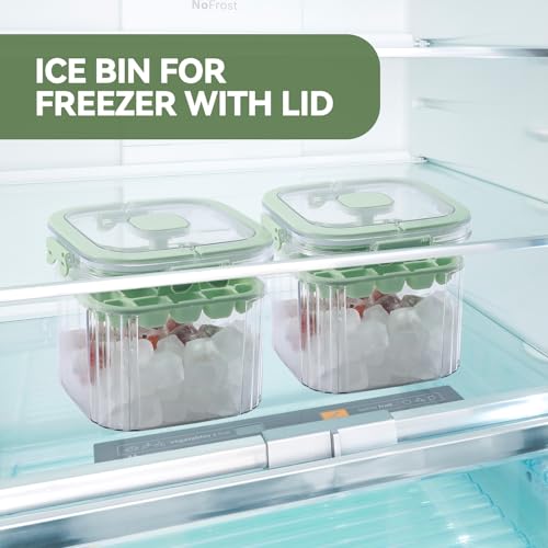 Portable Ice Bucket with Lid & Ice Cube Trays for Camping & Parties