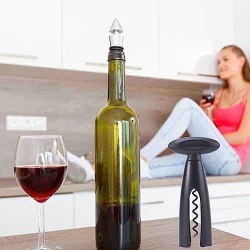 Metal Wing Corkscrew Wine Opener with Bottle & Beer Cap Opening Function