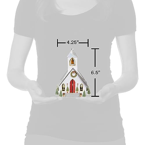 3D Pop-Up Christmas Village Church Tabletop Decor & Keepsake Card