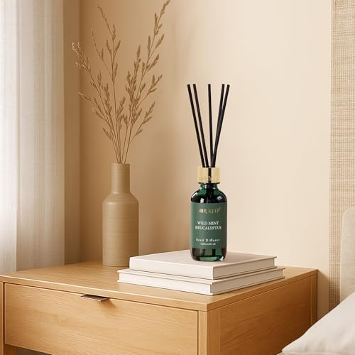 Wild Mint & Eucalyptus Reed Diffuser Set with 8 Sticks - 3.38 fl oz