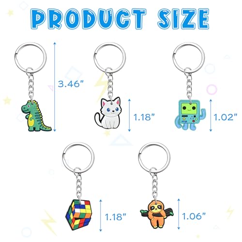 Pabucle Cute Keychains Bulk - Random Accessories for Keys, Backpack & Bag (Variation: Cute-200)