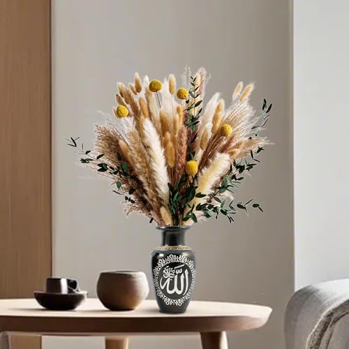 Boho Dried Flower Bouquet with Pampas Grass and Eucalyptus Olive Green