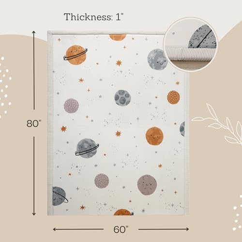 Soft Foam Baby Play Mat 60" x 80" - Non-Slip Crawling Floor Rug