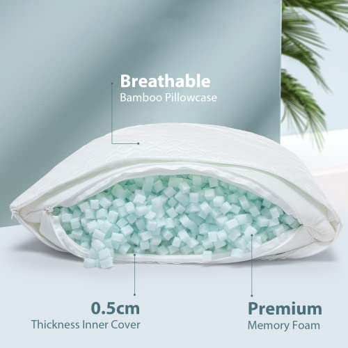 Cooling Memory Foam Body Pillow for Adults - Adjustable 20x54