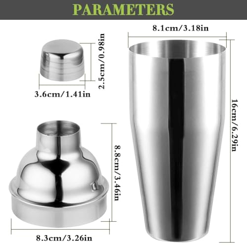 NewGF Sliver-01 Cocktail Shaker with Built-in Strainer - Beginner Friendly Drink Mixer