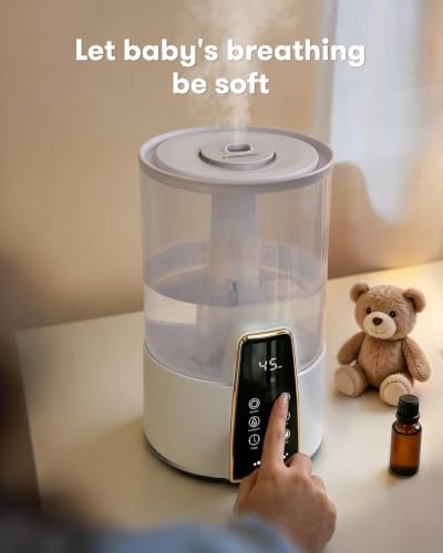 4L Top-Fill Cool Mist Humidifier for Bedroom with Night Light