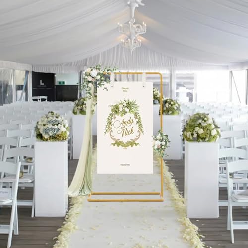 Adjustable Gold Easel Stand for Wedding Welcome Signs and Event Banners