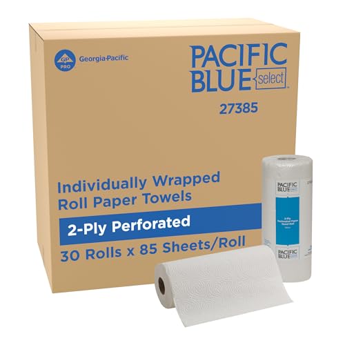 2-Ply Perforated Roll Paper Towels - 85 Sheets, Individually Wrapped, 30 Rolls