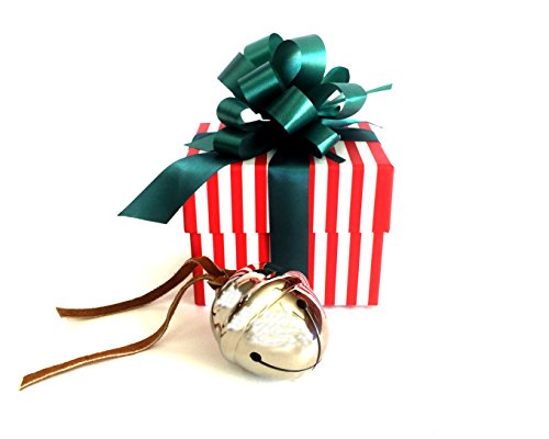 Large Silver Sleigh Bell Gift Set with Leather Strap and Keepsake Box