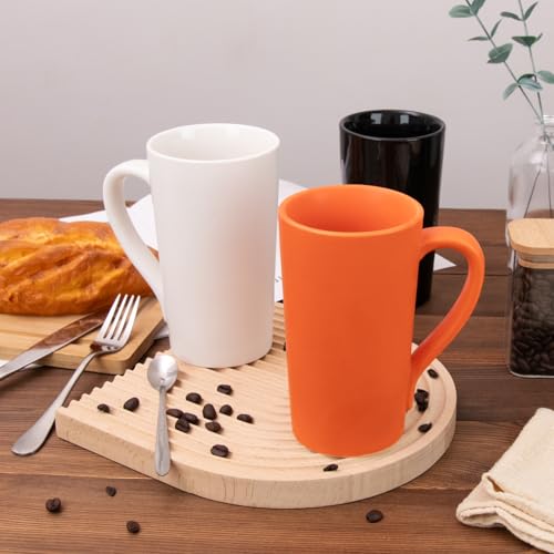 YINUOWEI 20oz White Ceramic Coffee Mug Large Tall Coffee Cup with Handle