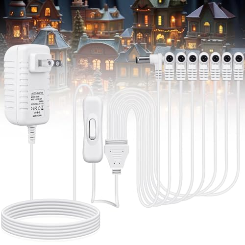 Relaxweex 4.5V 8-Output Power Adapter with Switch for Lmax Decorations