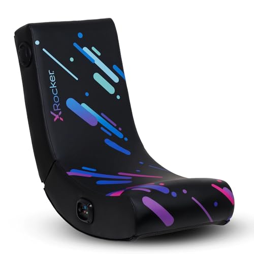 Floor Rocker Gaming Chair with Built-in Audio and Foldable Design