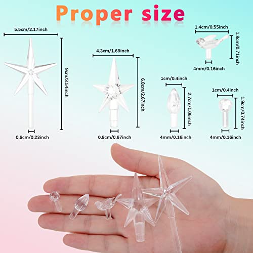 Riakrum 186 Pcs Ceramic Christmas Tree Replacement Lights Set Clear Classic