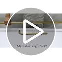 Adjustable Wrap Around Curtain Rod, Heavy Duty Blackout Rod 28 to 48 Inches