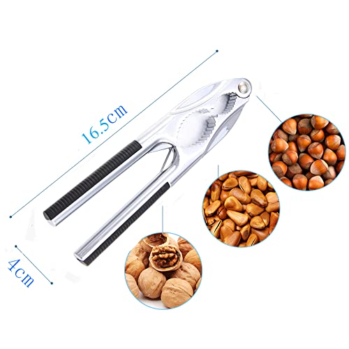 LEFJUBAW Black Nut Crackers – Handheld Walnut Pecan Nut Cracker Tool