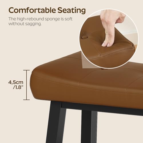 3-Tier Shoe Storage Bench with Padded PU Leather Seat and Metal Frame