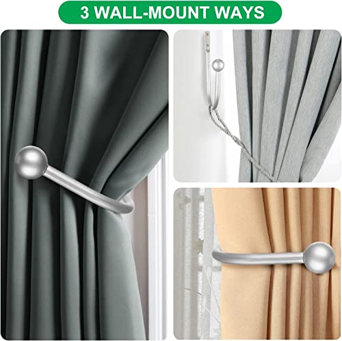 Retro Metal Curtain Holdbacks - Wall Mounted Drapery Hooks, 2 Pack