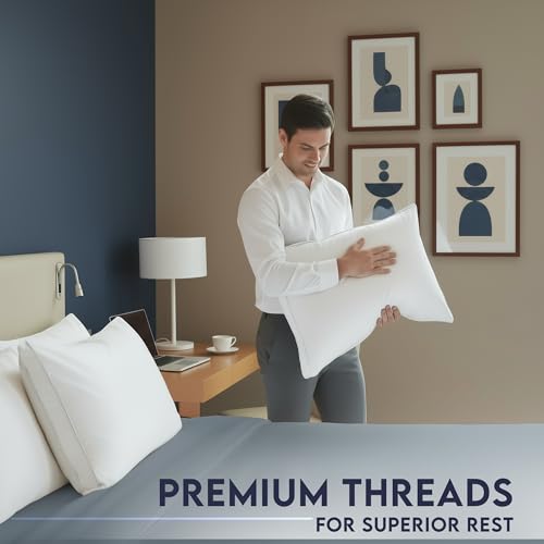 Utopia Bedding Queen Size Bed Pillows Set of 2 - Fluffy Down Alternative Hotel Pillows