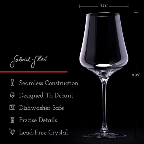 Universal Crystal Wine Glasses, 16 oz Set of 2, Dishwasher Safe