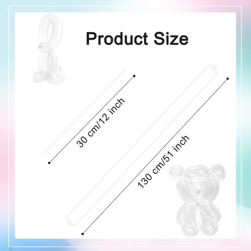 Clear 260 Long Balloons for Twisting, Modeling & Balloon Arches (100 Pcs)