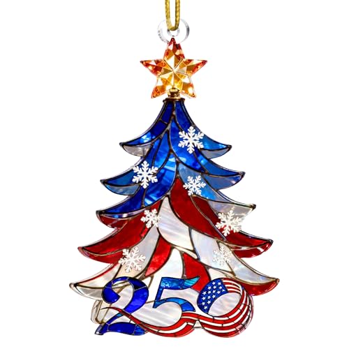 USA 250th Anniversary Liberty Bell Ornament, 2D Acrylic Patriotic Decor