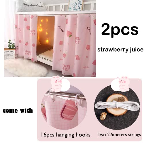 Bunk Bed Privacy Curtain for Dorm & Loft Beds - Blackout Bed Canopy Cloth