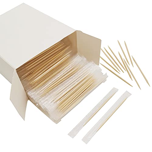 BLUE TOP Cello Wrapped Bamboo Toothpicks 1000 Pack - Food & Cocktail Picks