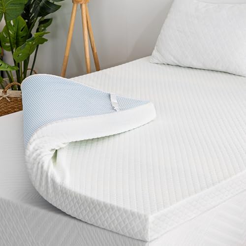 3-Inch Twin Memory Foam Mattress Topper with Cooling Gel