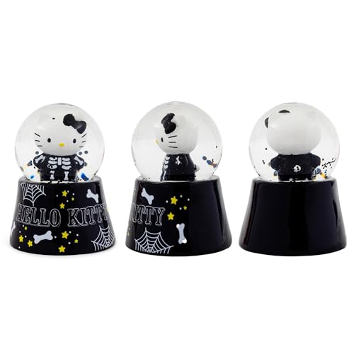 Halloween Skeleton Mini Light-Up Snow Globe, 3-Inch Decorative Figurine