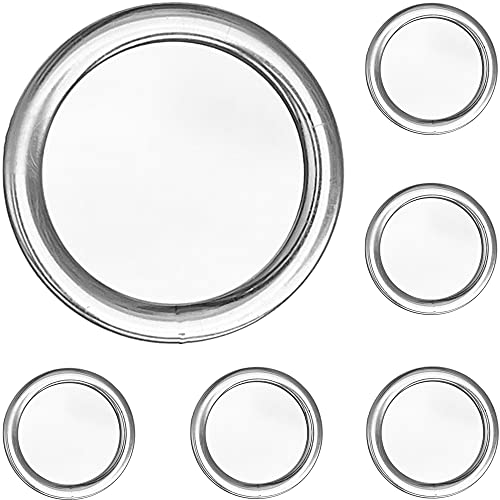 45mm Clear Plastic O-Rings 6-Pack for DIY Crafts, Crochet and Curtains