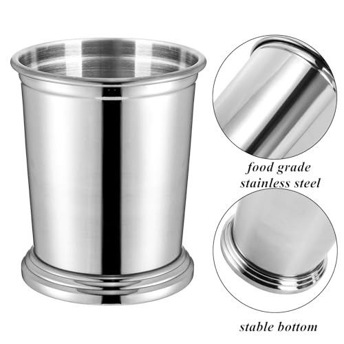 Stainless Steel Mint Julep Cups - 12 Oz Cocktail Glasses for Drinks & Parties