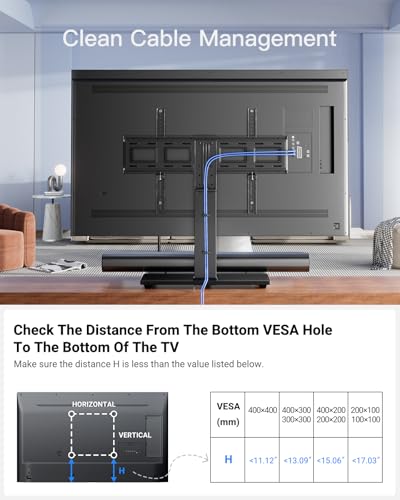 Universal Swivel TV Stand Base for 37-78 Inch TVs - Height Adjustable