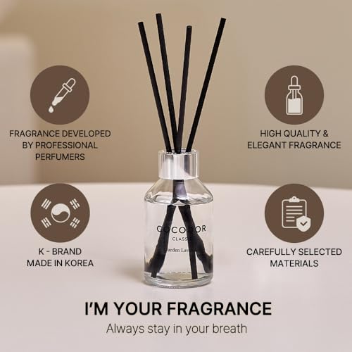 Cashmere Vanilla Reed Diffuser Set - 3.4 oz Home Fragrance with 5 Sticks